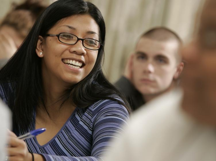 Female student in classroom